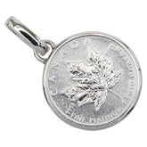 Pt1000 プラチナ Pt900 プラチナ エリザベス2世 カナダ メイプルリーフ 5ドルコイン 硬貨 1/10 OZ ペンダントトップ レディース 【中古】